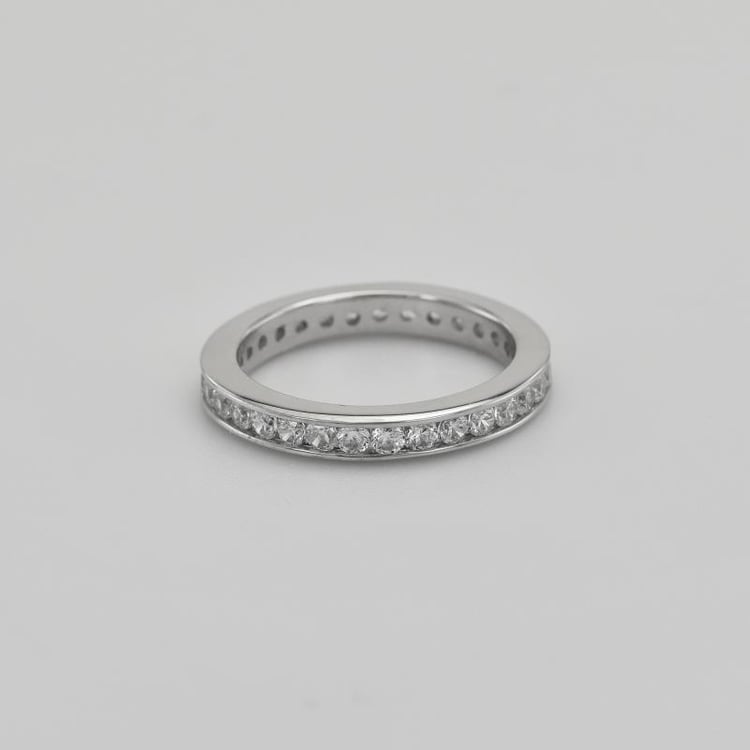 Silberner Memoire-Ring mit Zirkonia Urian 38295