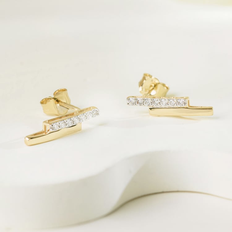 Goldene Ohrringe mit Lab Grown Diamanten 164881