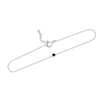 Silbernes Armband mit einem schwarzen Diamanten Bonato