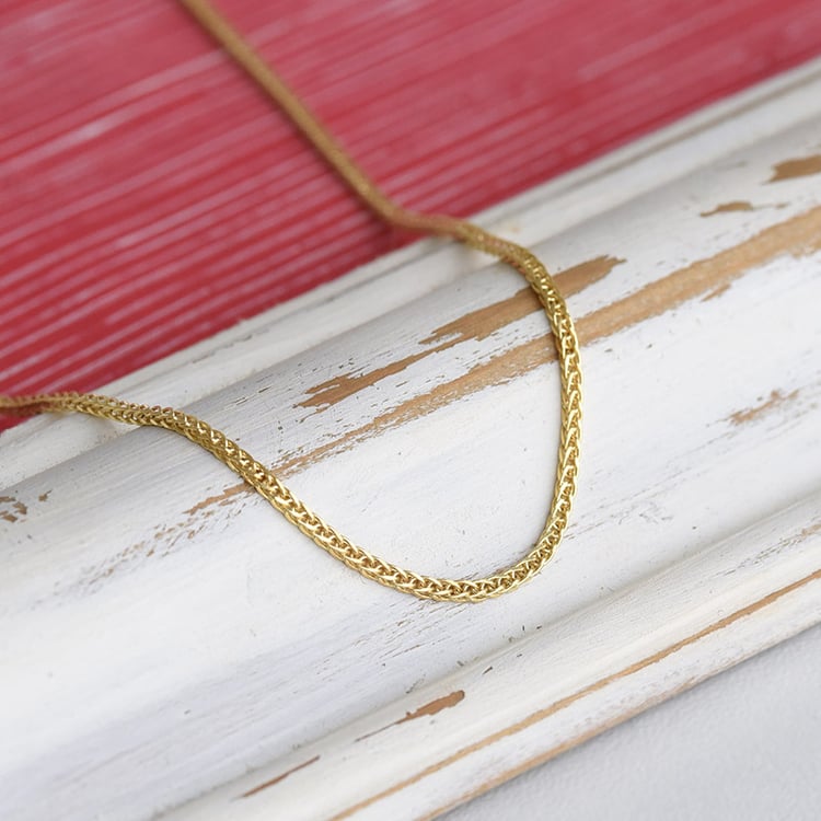 Goldene Spigakette 45 cm und 1 mm Breite 84523