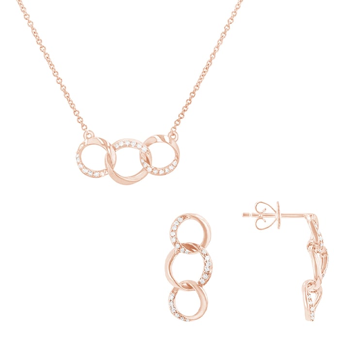 Effektvolles Set mit Diamanten Efa