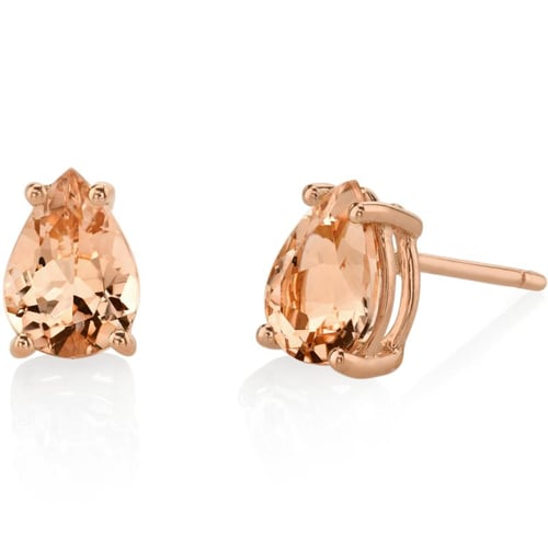 Morganittränen in goldenes Schmuckset mit Diamanten Rainija