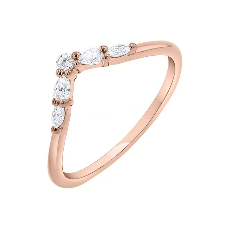 Scheidungsring in V-Form mit Lab Grown Diamanten Iman