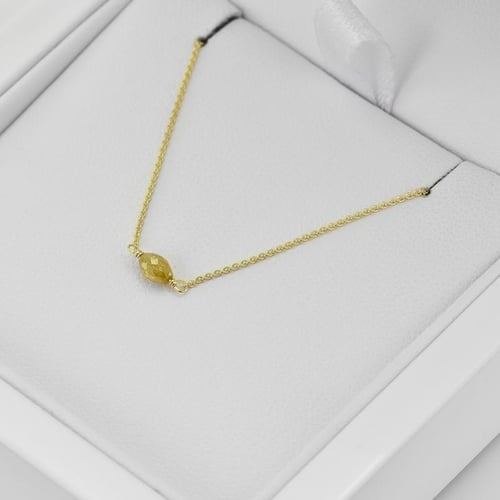 Goldener Choker mit gelbem Diamant Melodei