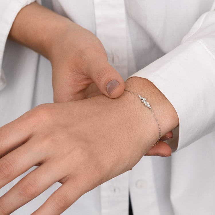 Minimalistisches cluster Armband mit Lab Grown Diamanten Kianna 160722