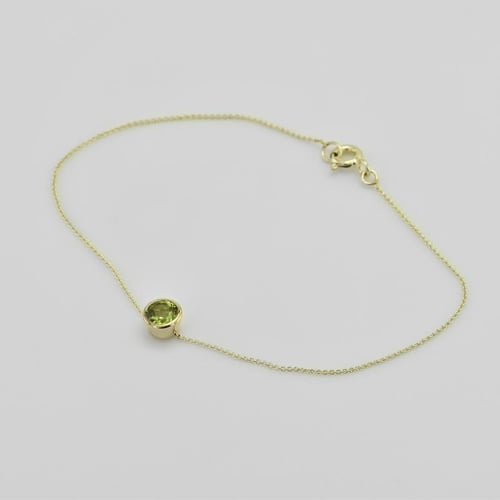 Goldenes Armband mit Olivin Arleth