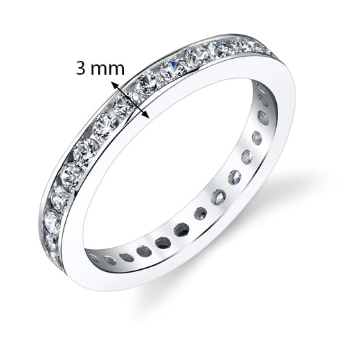 Silberner Memoire-Ring mit Zirkonia Urian 21408
