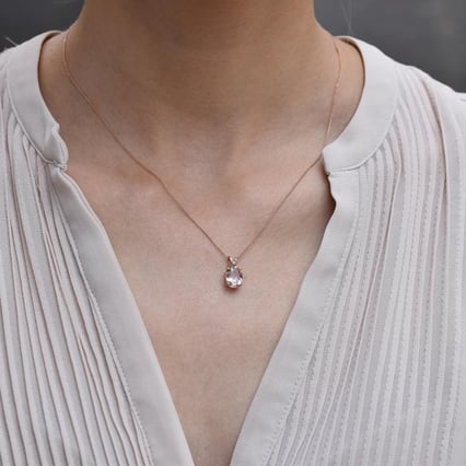 Vintage Anhänger mit Morganit Ideh