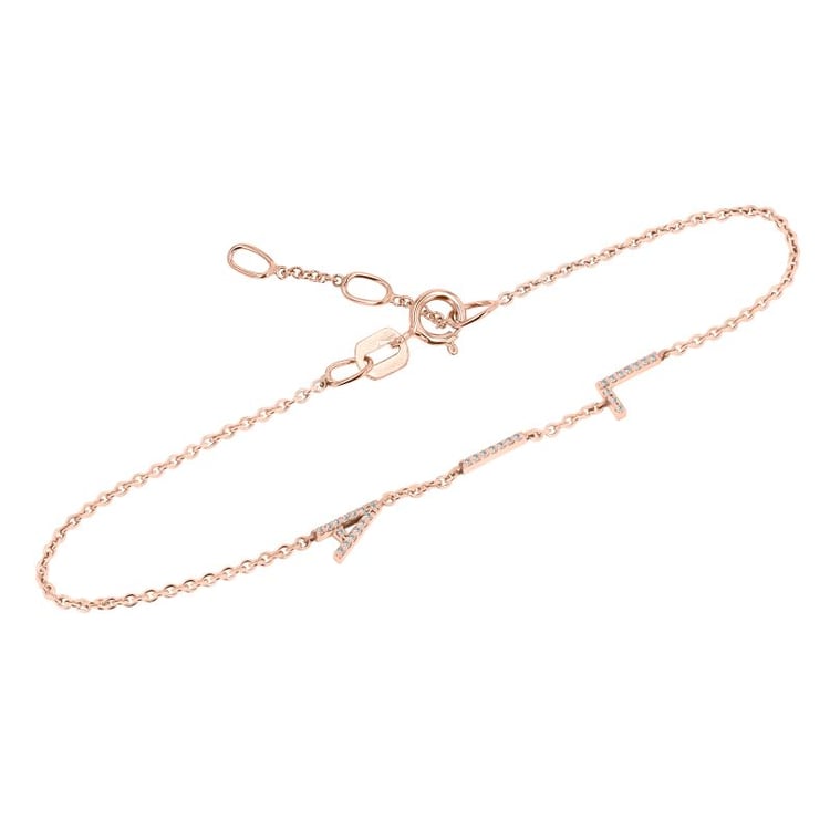 Armband mit drei Buchstaben und Lab Grown Diamanten Annika 152487