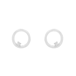 Goldene Karma Ohrstecker mit Diamanten Abner