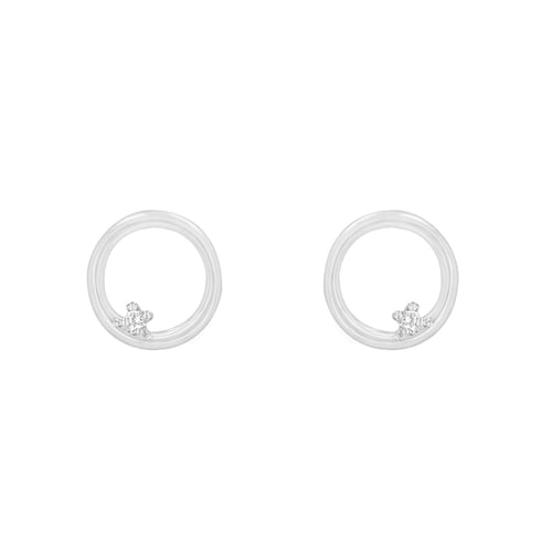 Goldene Karma Ohrstecker mit Diamanten Abner