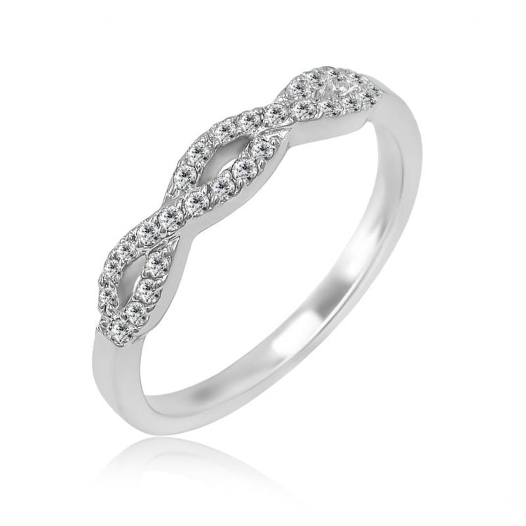 Diamanten Eternity Ehering Weißgold 36472