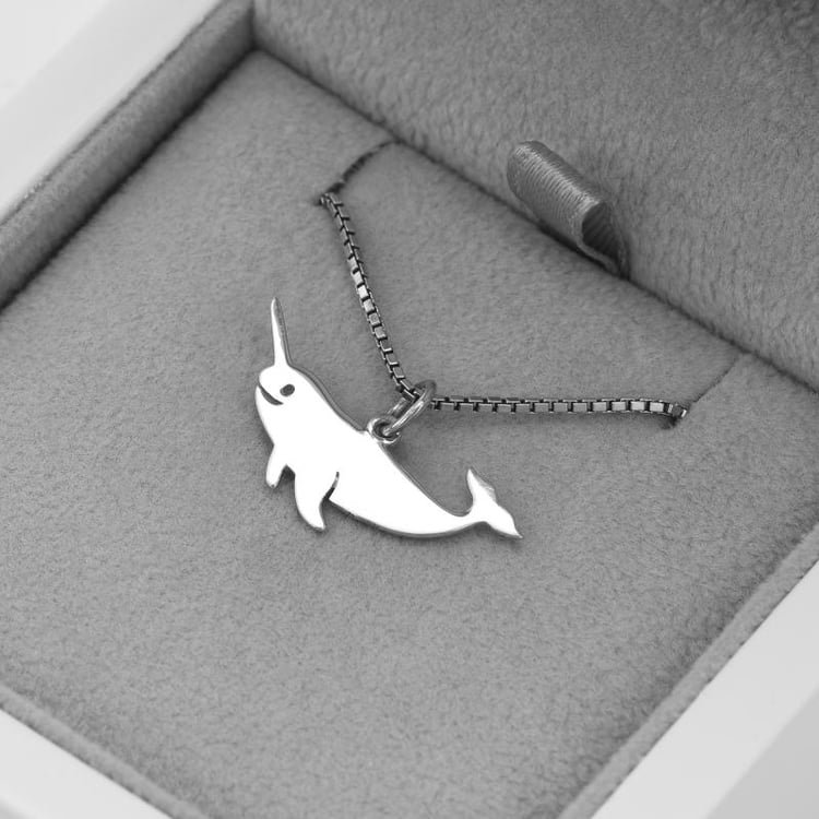 Silber Kette und Anhänger Narval in Eppi-Geschenkbox 52023