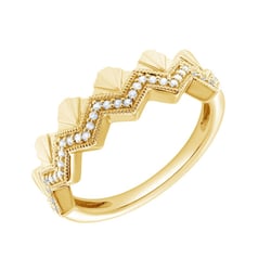 Moderner Goldring mit Lab Grown Diamanten Peder