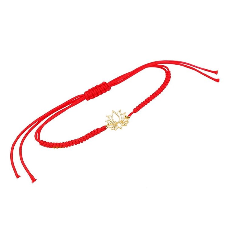 String Armband mit dem Yoga Symbol Lotusblume 132942