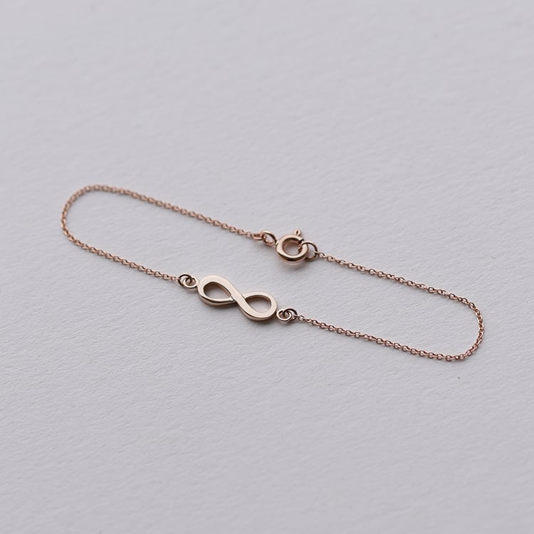 Goldenes Modearmband mit Unendlichkeitszeichen Infinity 62342