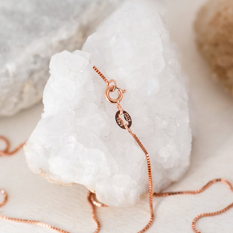 Venezia Halskette 50 cm aus rosé vergoldetem Silber 107597