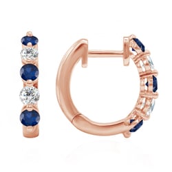 Creolen mit blauen Saphiren und Diamanten Chay