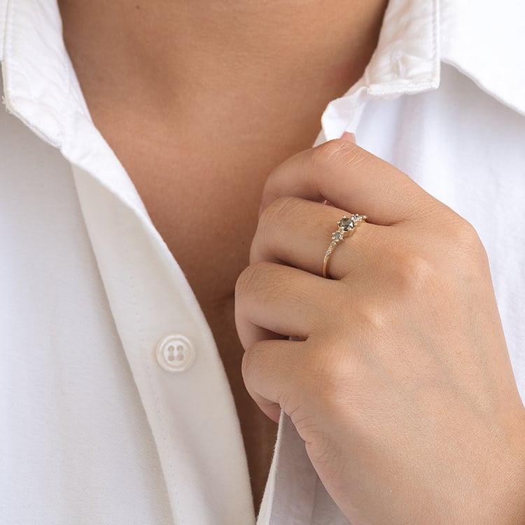 Verlobungsring mit Salt and Pepper Diamanten Willa 129983