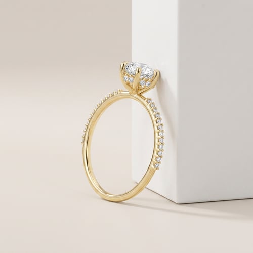 Verzierter Verlobungsring mit 1.08ct IGI-zertifiziertem Lab Grown Diamanten Narina