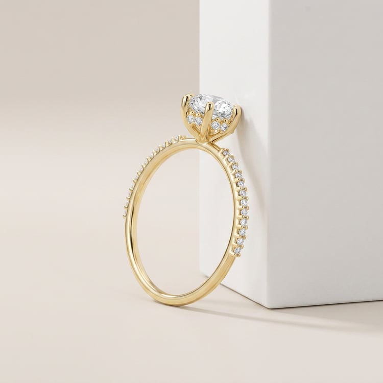 Verzierter Verlobungsring mit 1.08ct IGI-zertifiziertem Lab Grown Diamanten Narina 170105