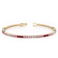 Elegantes silbernes Armband mit Saphir Anastasia