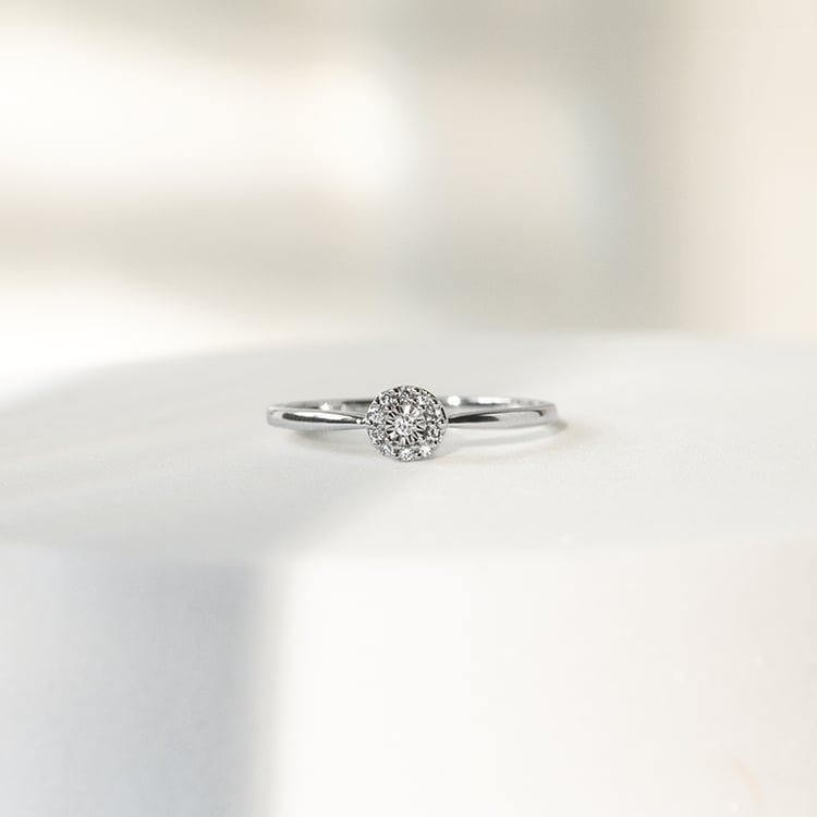 Goldener Verlobungsring voller Diamanten Arline 142620