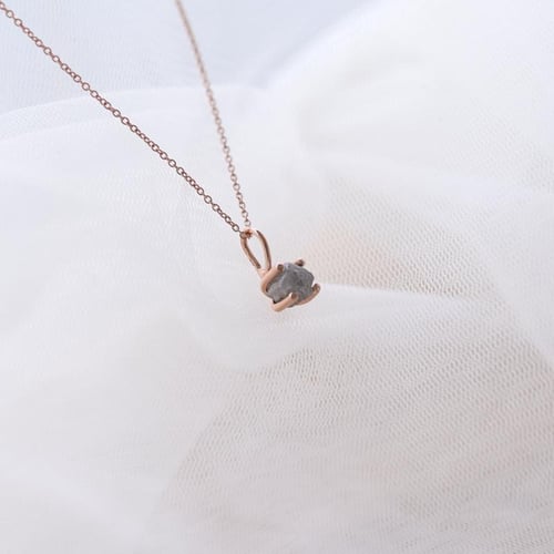 Goldanhänger mit ungeschliffenen Diamanten Susan