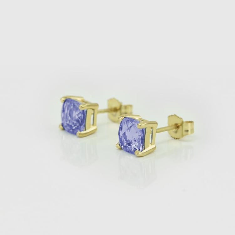 Goldene Ohrringe mit Tansaniten Chavonah 17226