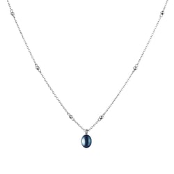 Elegante Kette mit schwarzer Perle Marta