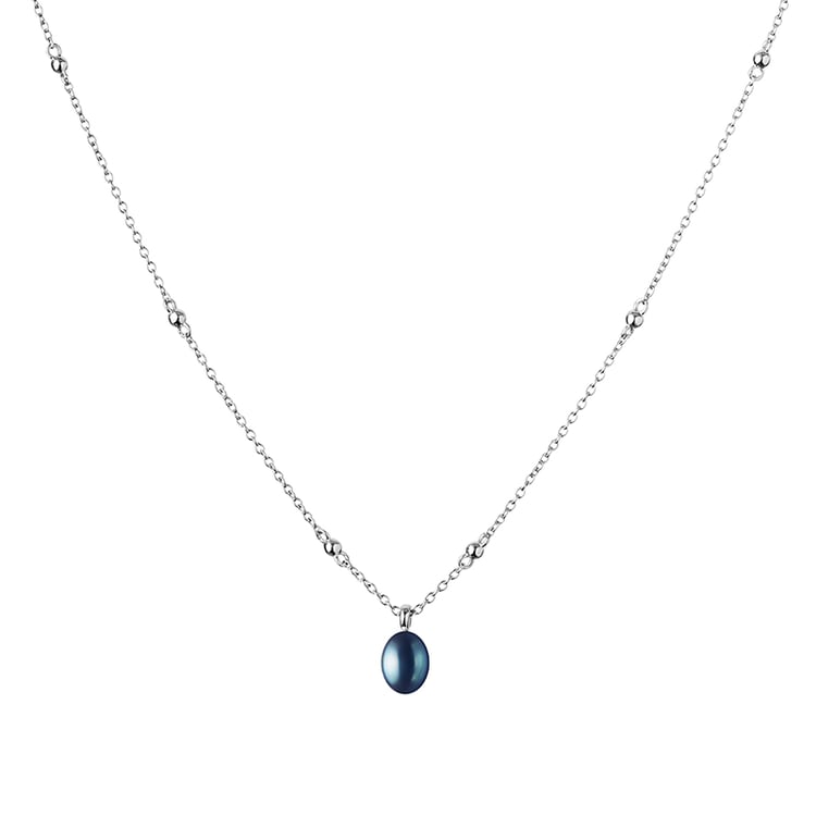 Elegante Kette mit schwarzer Perle Marta