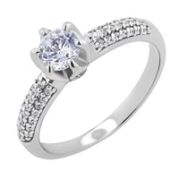 Goldener Verlobungsring mit Lab Grown Diamanten Lineas
