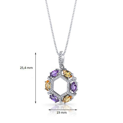 Anhänger mit Citrinen 14217