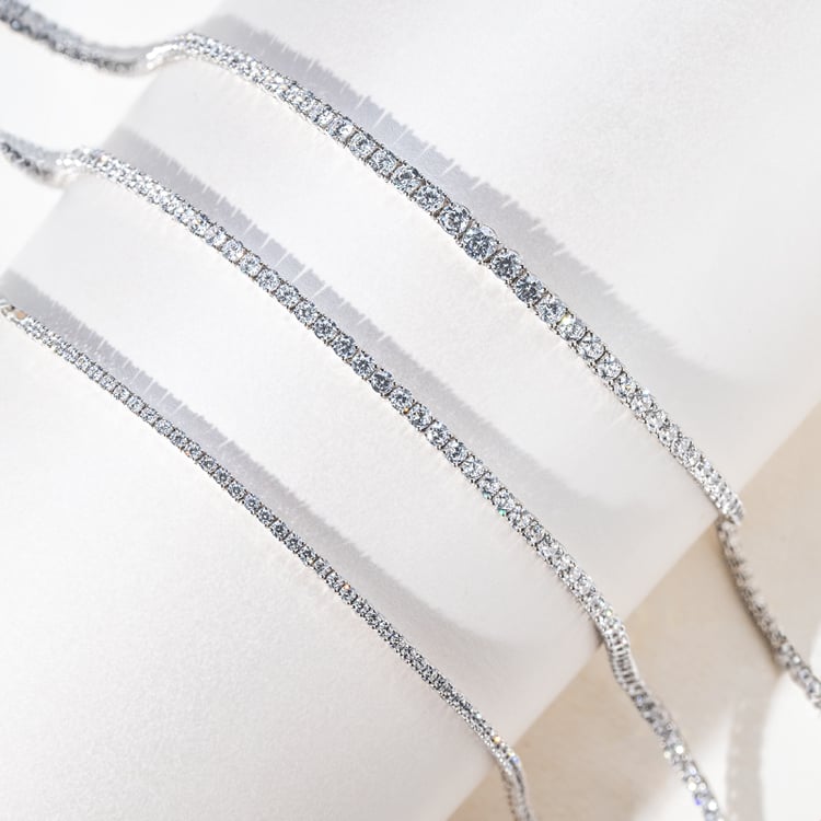 Gold Tennis Halskette mit Diamanten Sharap 141098