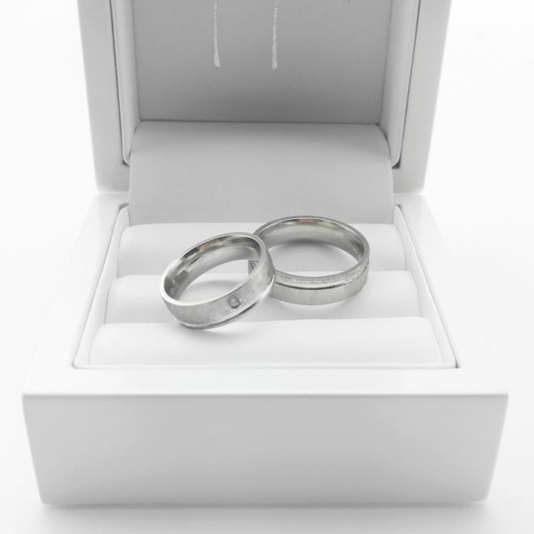 Diamant Platin Trauringe in Eppi-Geschenkbox 11146