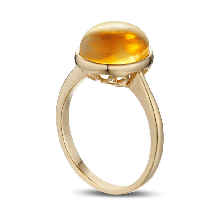 Ring aus Gold mit Citrin 8459