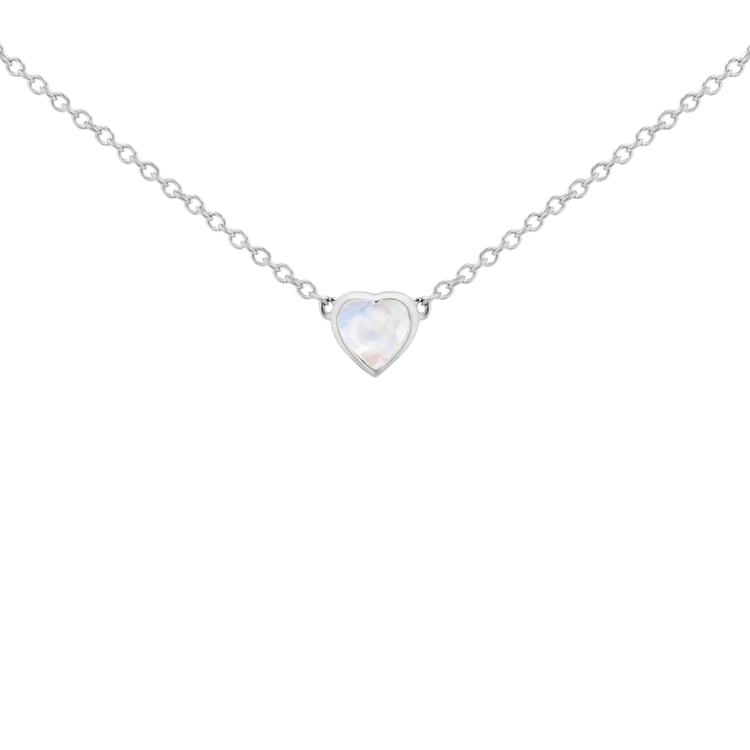 Halskette mit Mondstein in Herzform Davila 144787