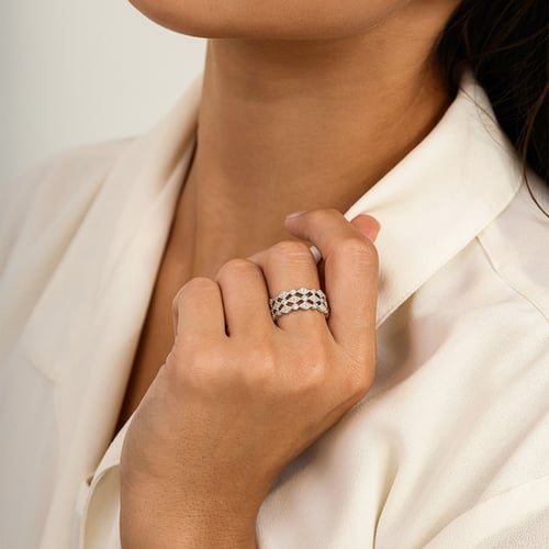 Moderner Ring aus Silber mit Lab Grown Diamanten Gunnar