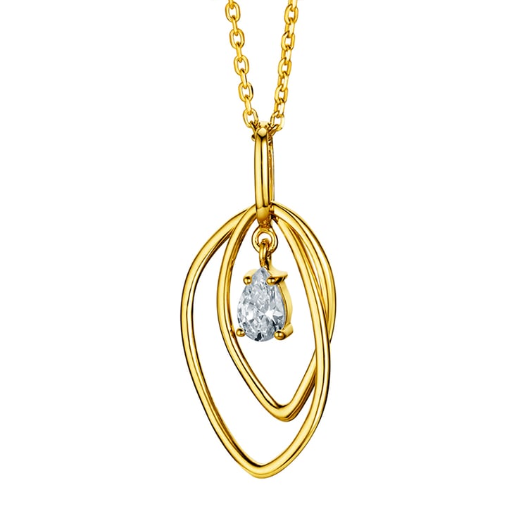 Vergoldeter Anhänger mit Zirkonia Aryana