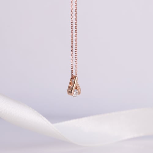 Minimalistischer Anhänger mit Lab Grown Diamanten Tilda