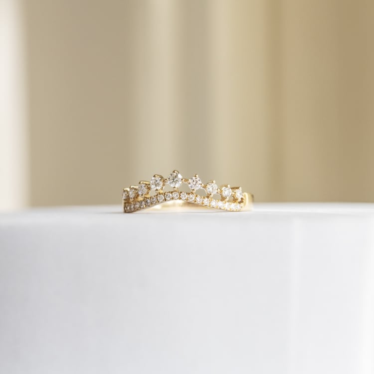 Doppelter Ring mit Lab Grown Diamanten Hebe 144858