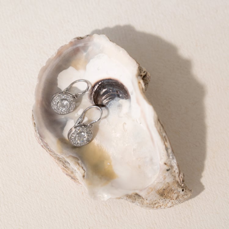 Hängeohrringe mit Diamanten und Moissaniten Claira 102023