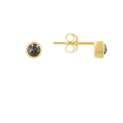 Zarte Ohrstecker mit grauen Salt and Pepper Diamanten Tofine