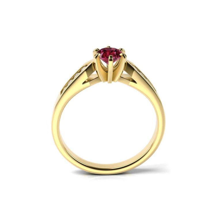 Ring in Gelbgold mit Turmalin und Diamanten 29224