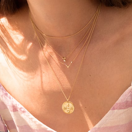 Personalisierter Anhänger mit Edelstein und Buchstaben Kenneth