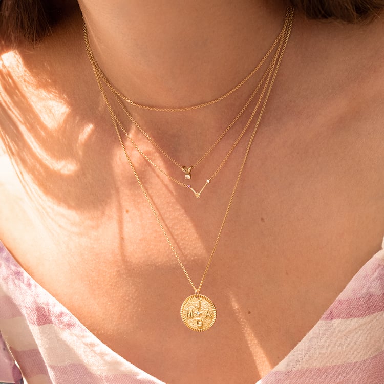 Personalisierter Anhänger mit Edelstein und Buchstaben Kenneth 142202