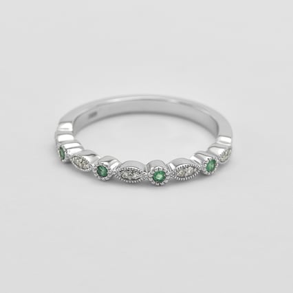 Memoryring mit Smaragden und Diamanten und Herrenring Harieta