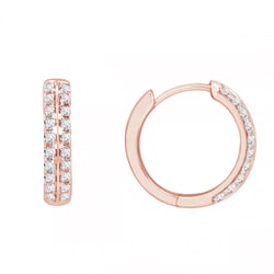 Goldene Creolen mit Diamanten Minu