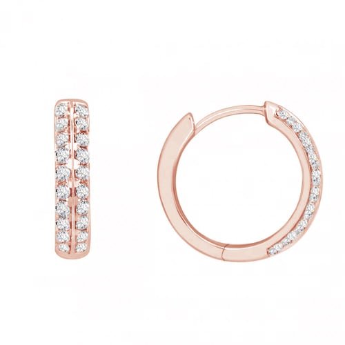Goldene Creolen mit Diamanten Minu