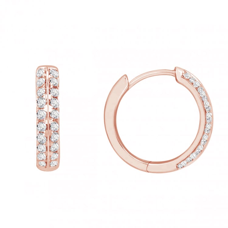 Goldene Creolen mit Diamanten Minu 79593